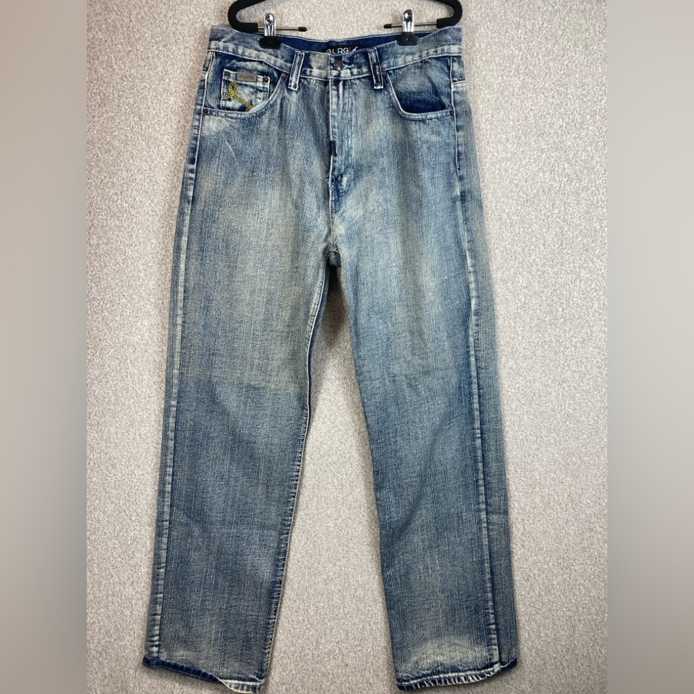 Vtg Lifted Research Group relaxed size 36 acid wash embroidered hip hop edgy